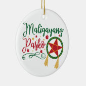 Maligayang Pasko Filipino Christmas Philippines セラミックオーナメント (右)
