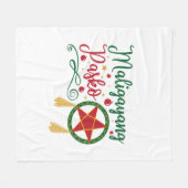Maligayang Pasko Filipino Christmas Philippines フリースブランケット (正面(横))