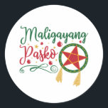 Maligayang Pasko Filipino Christmas Philippines ラウンドシール<br><div class="desc">このカッコいいフィリピンのクリスマスデザインは男性へ、フィリピン人やフィリピン人の子孫の完璧な女性や子供である。クリスマス素晴らしの季節や家族写真の撮影。</div>