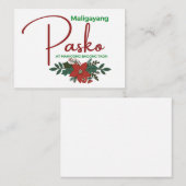 Maligayang Pasko/ Merry Christmas Greeting Card ノートカード (正面/裏面)