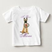 Malinoisのハートのお母さん ベビーTシャツ (正面)