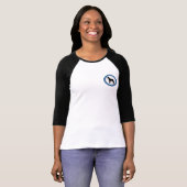 Malinoisの救助のロゴ、レディース暗いTシャツ、 Tシャツ (正面フル)