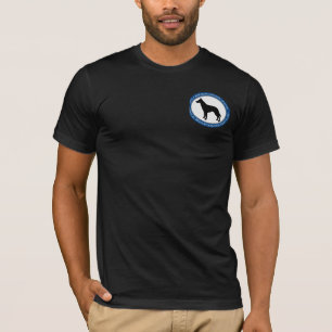 Malinoisの救助のロゴ、レディース暗いTシャツ、 Tシャツ