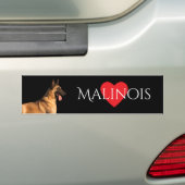 Malinois犬のバンパーステッカー バンパーステッカー (車上)