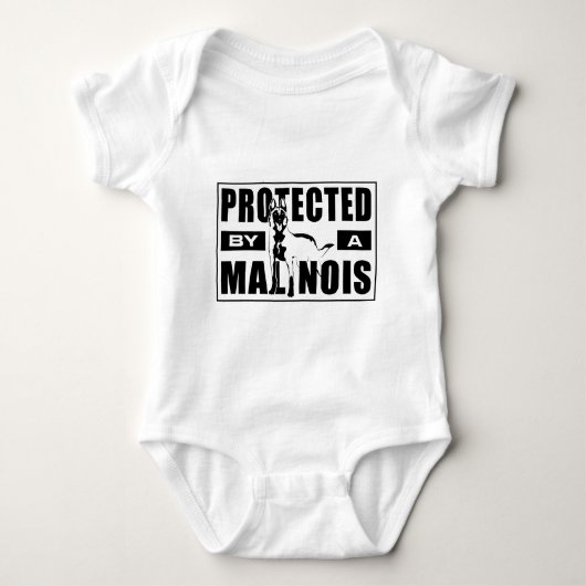Malinois著protectedbyProtected ベビーボディスーツ (正面)