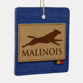 Malinois -ベルギーの羊飼い- Mechelaar - Maligator セラミックオーナメント (右)