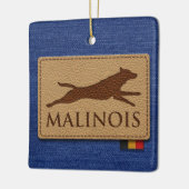 Malinois -ベルギーの羊飼い- Mechelaar - Maligator セラミックオーナメント (左)