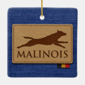 Malinois -ベルギーの羊飼い- Mechelaar - Maligator セラミックオーナメント (裏面)