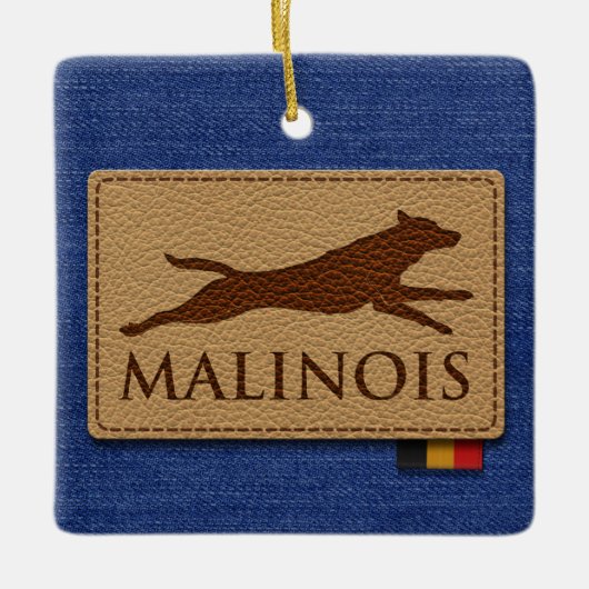Malinois -ベルギーの羊飼い- Mechelaar - Maligator セラミックオーナメント (正面)