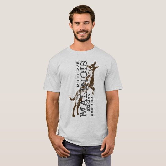 Malinois -ベルギーの羊飼い- Mechelaar Tシャツ (正面フル)