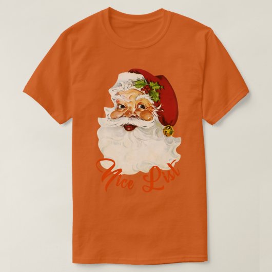Mall Santa Nice List no 1 Tシャツ (デザイン正面)