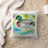 Mallard Duck 091024AREF134 - Watercolor クッション (ブランケット)