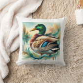 Mallard Duck 241024AREF138 - Watercolor クッション (ブランケット)