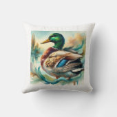 Mallard Duck 241024AREF138 - Watercolor クッション (裏面)