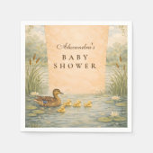 Mallard Duck Baby Shower スタンダードカクテルナプキン (正面)