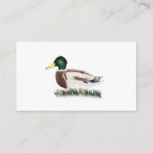 Mallard Duck Baby Shower Diaper Raffle Ticket エンクロージャーカード (裏面)