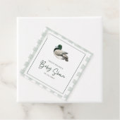 Mallard Duck Baby Shower Gender Neutral Green フェイバータグ (インサイチュ)
