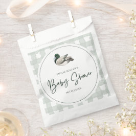 Mallard Duck Baby Shower Gender Neutral Green フェイバーバッグ