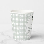 Mallard Duck Baby Shower Gender Neutral Green 紙コップ (右)