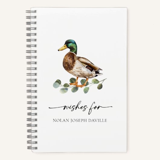 Mallard Duck Baby Shower Guest Book ノートブック (正面)