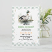 Mallard Duck Baby Shower Invitation 招待状 (スタンド正面)
