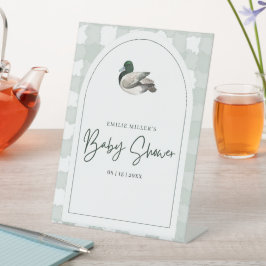Mallard Duck Baby Shower Party Gender Neutral Baby 台座サイン