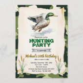 Mallard Duck Camo Birthday Invitation 招待状 (正面)