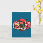 Mallard Duck Camouflage Happy Valentine's Day Hunt カード (黄色い花)