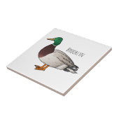 Mallard duck cartoon illustration タイル (側面)