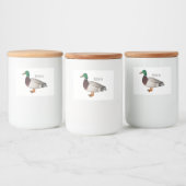 Mallard duck cartoon illustration  フードラベル (ボトル)