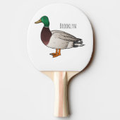 Mallard duck cartoon illustration  卓球ラケット (裏面)