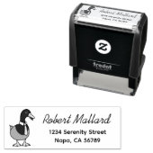 Mallard Duck Collar Necktie Return Address セルフインキングスタンプ (インサイチュ)
