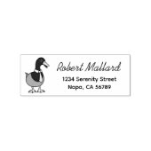 Mallard Duck Collar Necktie Return Address ラバースタンプ (インプリント)