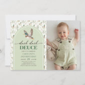 Mallard Duck Duck Deuce 2nd Birthday Photo 招待状 (正面)