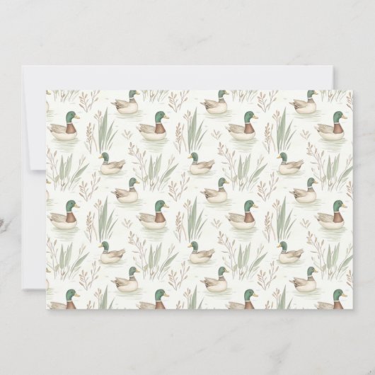 Mallard Duck Duck Deuce 2nd Birthday Photo 招待状 (裏面)