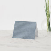 Mallard Duck Hunting Blue Gingham Thank You Card  サンキューカード (裏面)