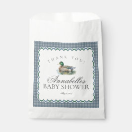 Mallard Duck Hunting Gingham Baby Shower Dessert フェイバーバッグ