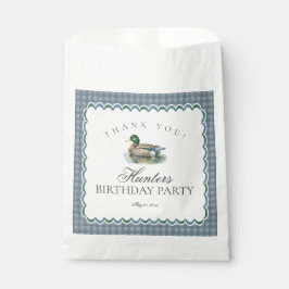 Mallard Duck Hunting Gingham Birthday Dessert フェイバーバッグ