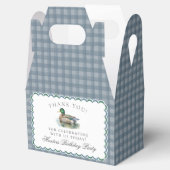 Mallard Duck Hunting Gingham Birthday Favor Boxes フェイバーボックス (オープン)