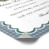 Mallard Duck Hunting Gingham Boy Advice for Baby ポスター (角)