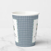 Mallard Duck Hunting Gingham Boy Birthday 紙コップ (左)