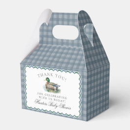 Mallard Duck Hunting Gingham Dessert Favor Boxes フェイバーボックス