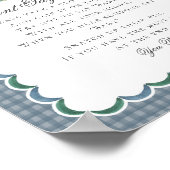 Mallard Duck Hunting Gingham Dont Say Baby Sign ポスター (角)