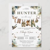 Mallard Duck Hunting Hunter Clothes Baby Shower 招待状 (正面)