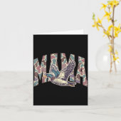 Mallard Duck Hunting Mama Retro Camouflage Daddy M カード (黄色い花)