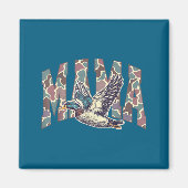 Mallard Duck Hunting Mama Retro Camouflage Daddy M マグネット (正面)