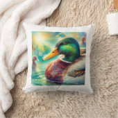 Mallard Duck in Radiant Waters 230824AREF113 - Wat クッション (ブランケット)