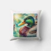 Mallard Duck in Radiant Waters 230824AREF113 - Wat クッション (裏面)