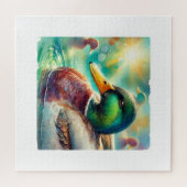 Mallard Duck in Radiant Waters 230824AREF113 - Wat ジグソーパズル (横)