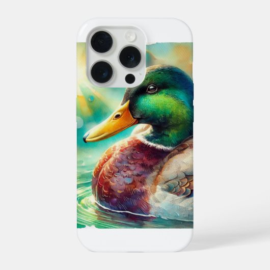 Mallard Duck in Radiant Waters 230824AREF113 - Wat iPhoneケース (裏面)